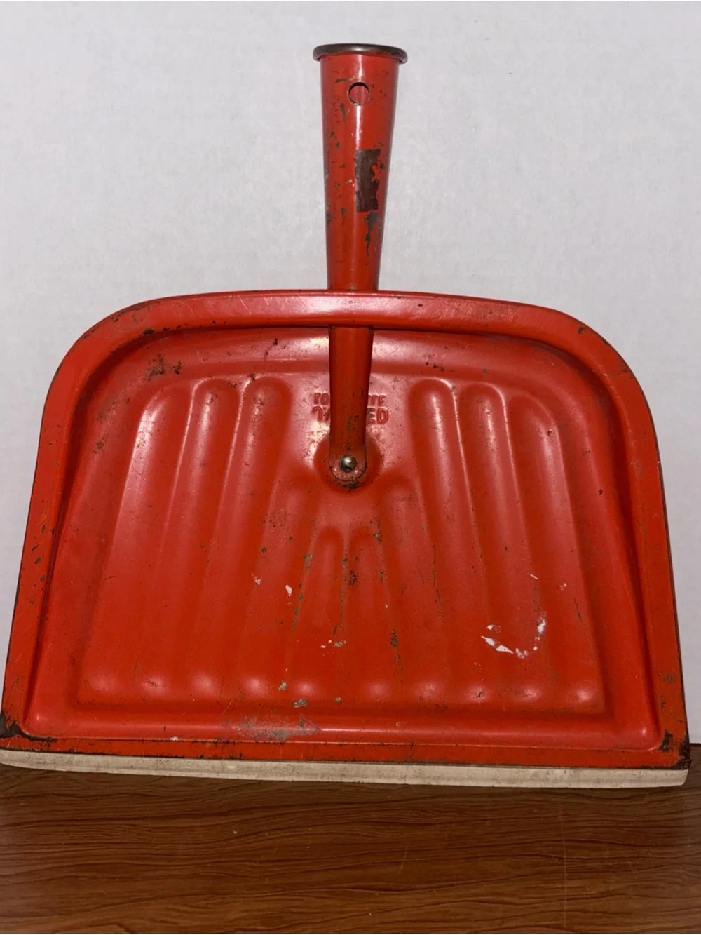 Vintage Red Metal Wall-Mount Dustpan Decor JV Reed MCM decor